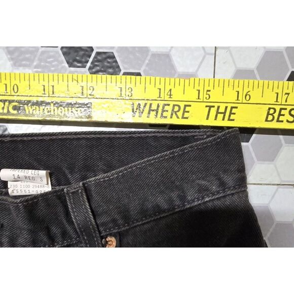 VINTAGE 2000 LEVIS 550 WOMENS JEANS SZ 14 R (32×28) RELAXED FIT TAPERED BLACK - Picture 13 of 16